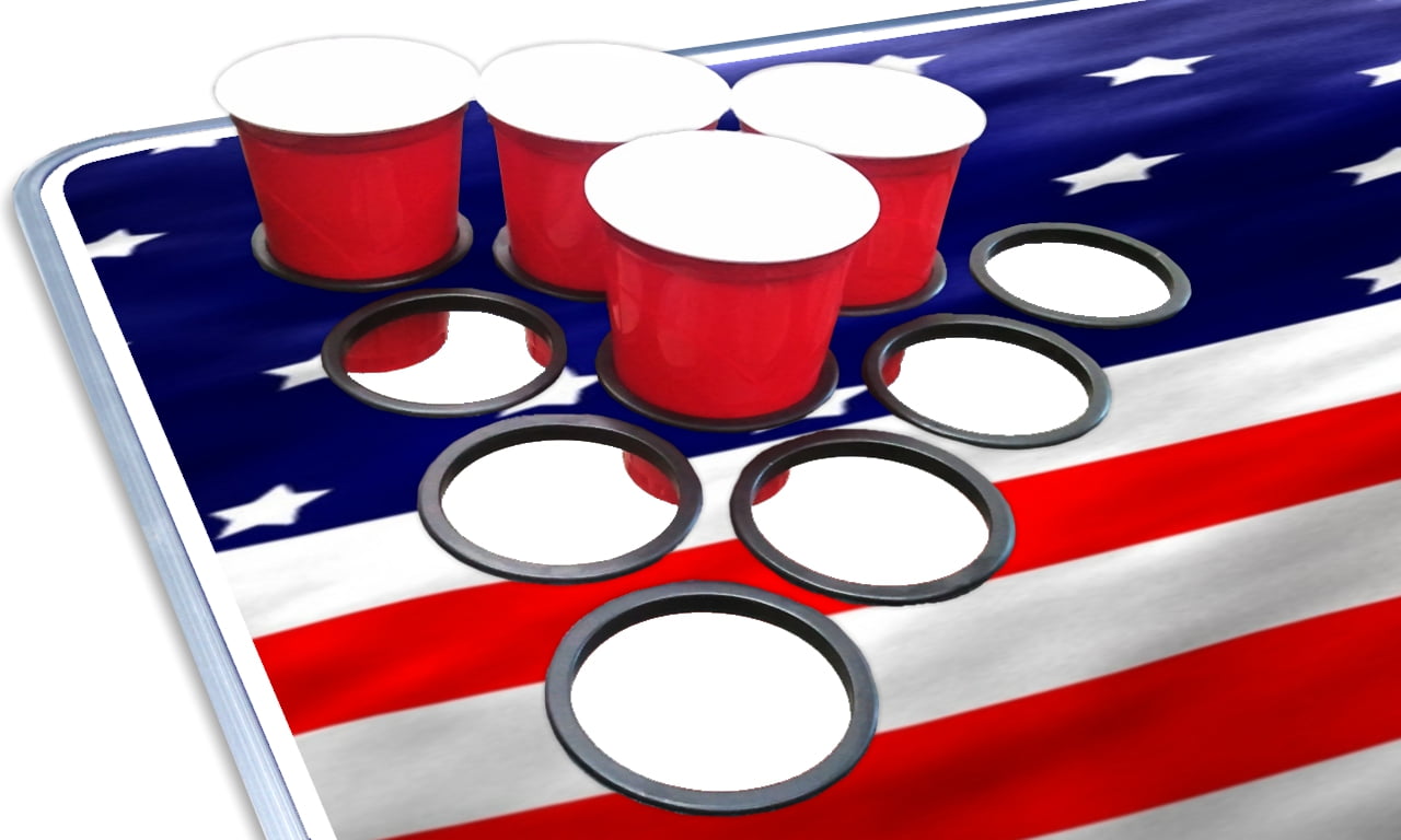 8-Foot Professional Beer Pong Table w/ Cup Holes - America Edition
