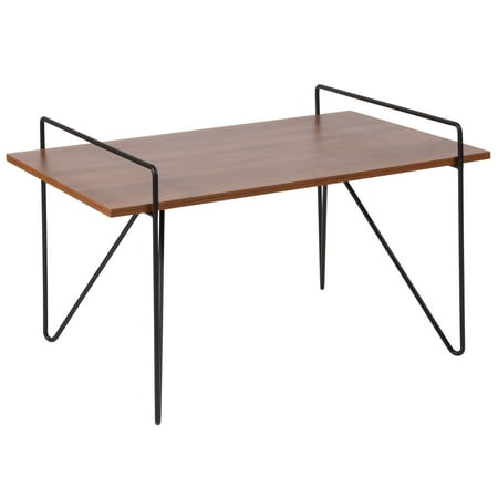 Flash Furniture Porter Collection Cherry Wood Grain Finish Coffee Flash Furniture Porter Collection Cherry Wood Grain Finish Coffee Table With Black Metal Legs