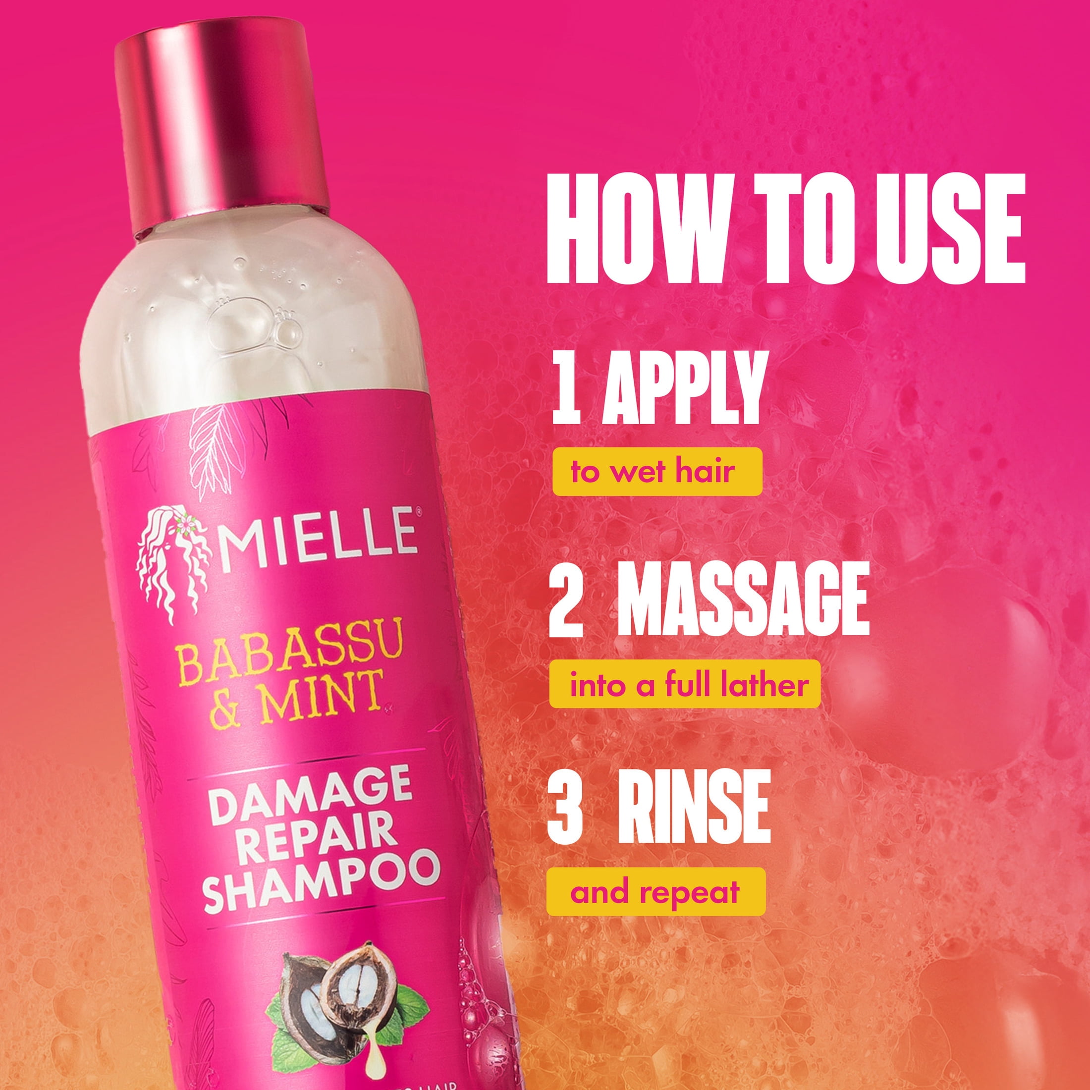 Mielle Babassu and Mint Damage Repair Shampoo - 8 oz