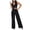 Black2, variant on FAIWAD Women's 2 Piece Outfits Button Front Waistcoat Sleeveless V Neck Vest Jacket and Pants Ladies Office Work Set