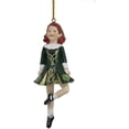 thumbnail image 2 of Dancing Irish Girl Christmas Ornament – Hand-Painted Holiday Tree Décor, 2 of 5
