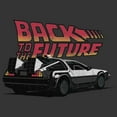 thumbnail image 2 of Men's Back to the Future DeLorean Cartoon  Graphic Tee Charcoal Heather 3X Large, 2 of 4