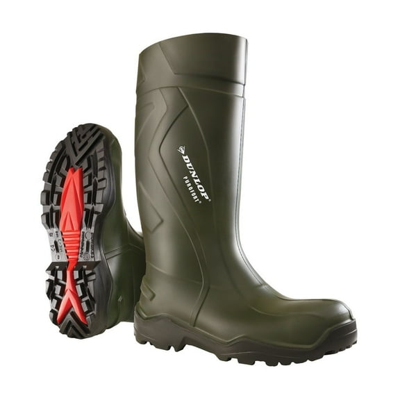 Dunlop Purofort  - Lightweight Work boots for Men & Women - Waterproof Safety boots with Soft Toe - Chemical and Slip Resistant with Tall Shaft - Size