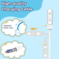 thumbnail image 3 of can for 2 Pack Bark Watch Charger, Bark Smart Watch Charger Magnetic USB Charging Cable Durable Portable (Black+White), 3 of 7