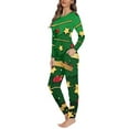thumbnail image 2 of Renewold Long Sleeve Pj Pajama Set 2 Pieces Breathable Women Xmas Ball Stars Round Neck Sweatsuit Daily Wear Fashion Christmas Adults Jogger Walking Sleepwear Size 2XL, 2 of 4