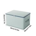 thumbnail image 3 of Non Woven Storage Box, Double Zip Clothing Organizer, Foldable Wardrobe Bin, Striped With Lid Container, Home Dormitory Solution, 3 of 6