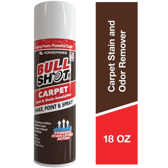 Bull Shot Carpet Spot & Stain Remover, Foaming Action, 18 oz