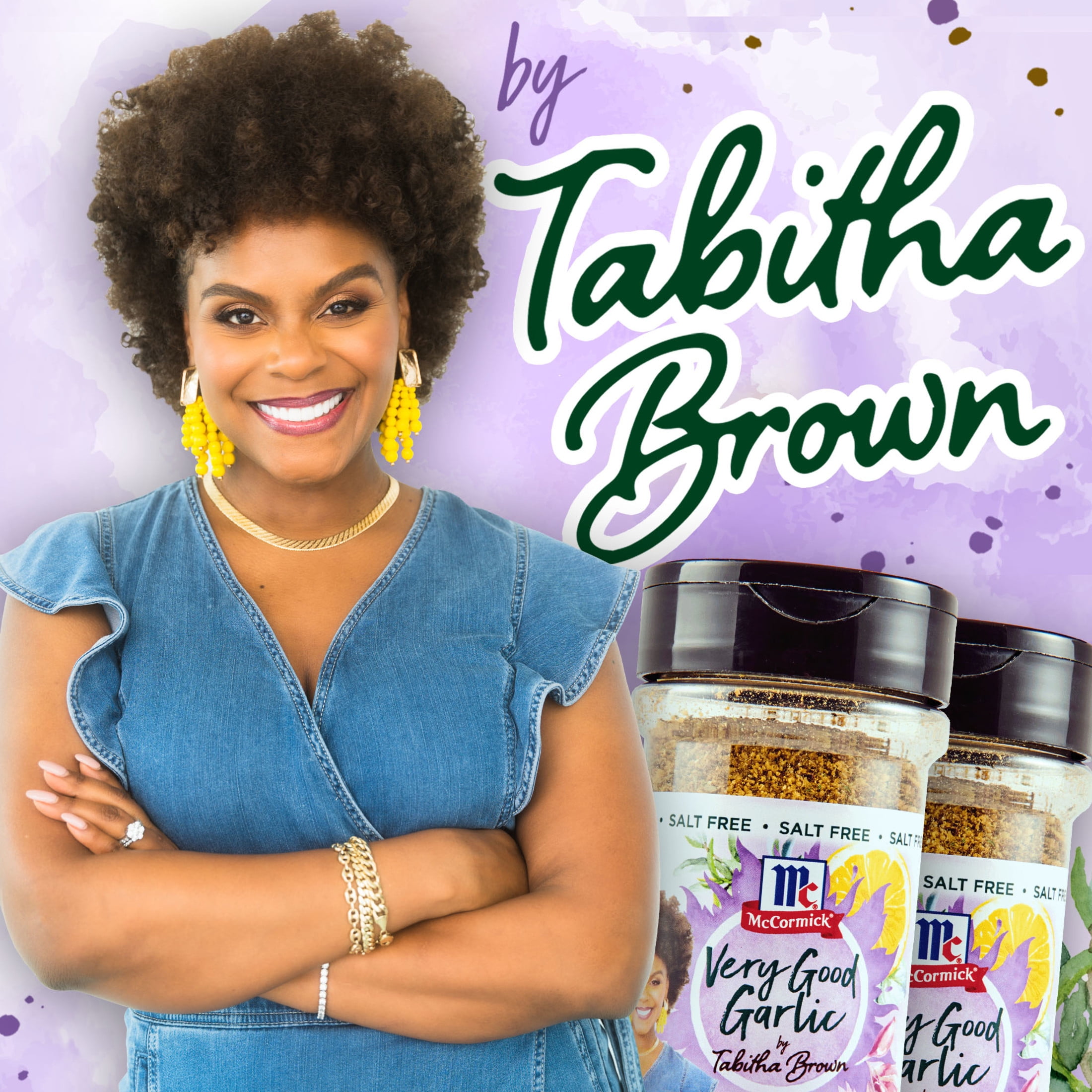 McCormick Salt Free Very Good Garlic by Tabitha Brown All Purpose Seasoning, 4.87 oz Bottle