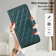thumbnail image 4 of Nalacover for Samsung Galaxy A22 5G Premium PU Leather Crossbody Case with Shoulder Strap & Wrist Strap,Shockproof Magnetic Flip Kickstand Credit Card Slots Zipper Wallet Phone Case,Darkgreen, 4 of 12