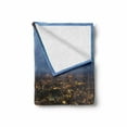 thumbnail image 2 of Modern Soft Flannel Fleece Blanket, Sunset at London England Cityscape Night Time and Tower Bridge Landmark Urban, Cozy Plush for Indoor and Outdoor Use, 50" x 60", Yellow Bluegrey, by Ambesonne, 2 of 6