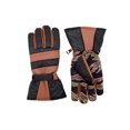 thumbnail image 1 of North Gloves Gants de Ski pour Hommes - Tissu et Cuir, Isolés - Gants de Ski d'Hiver Imperméables - Brun et Noir - Taille Grand, 1 of 5