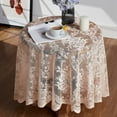 thumbnail image 3 of CAILDANL 60 x 84 Lace Tablecloth. Gold Linen Rectangle Tablecloth with English Rose Design. Rectangular Tablecloth, Rustic Tablecloth or Dining Table Cover for 6-8 Guests. LTC Linen 84", 3 of 4