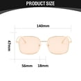 thumbnail image 2 of Korean style fashion square frame sunglasses trendy retro sunglasses, made of metal - brown, 2 of 5