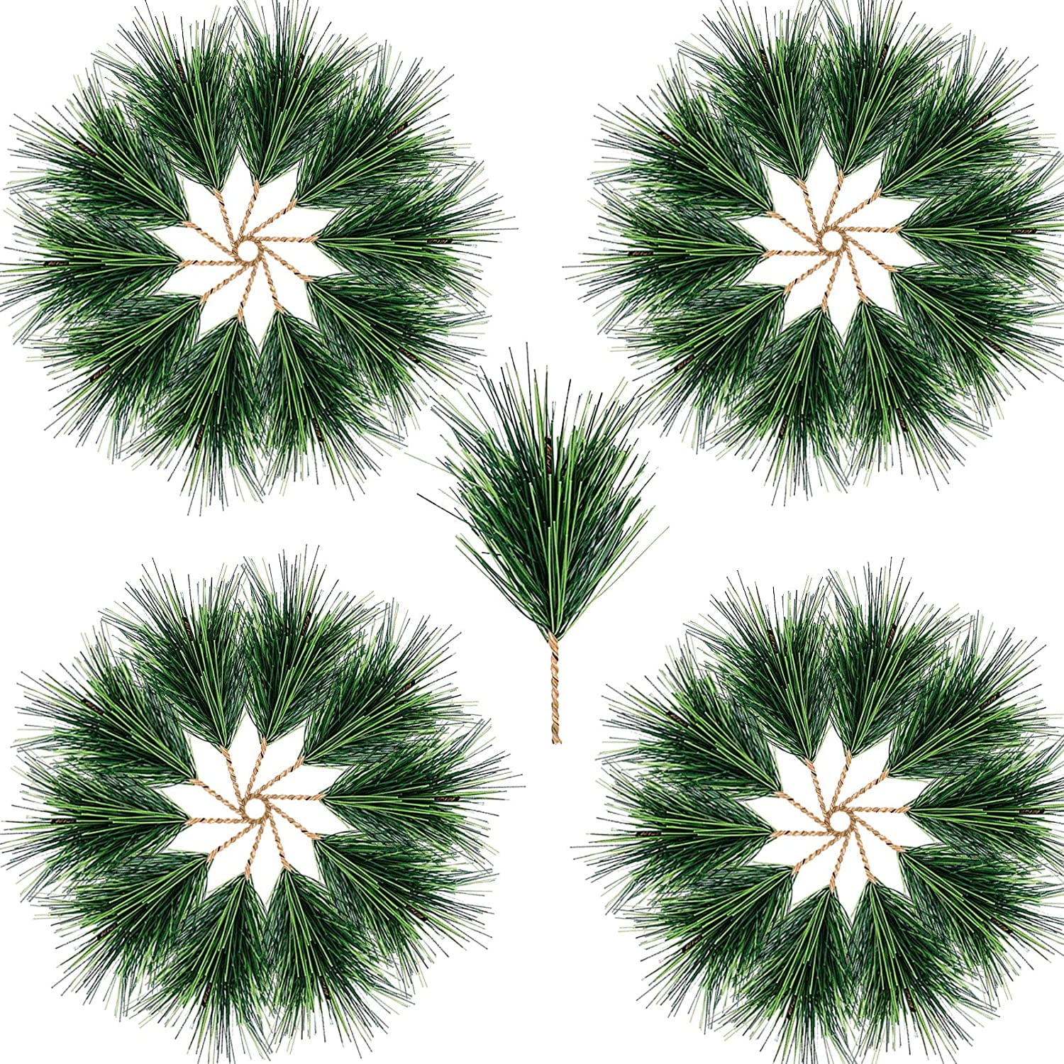 100x Artificial Pine Picks Pine Needle Garland Christmas Holiday Home Decors 