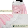 thumbnail image 6 of Wearable Blanket for Adult Women, Cozy Plush Fleece Blanket Poncho Cape with Hood, Super Soft Shawl, Angel Wrap Throw for Office, Dark Gray, 6 of 9