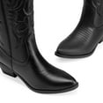 thumbnail image 4 of BURUDANI Women's Mid-Calf White Western Cowboy Boots Classic Embroidered Cowgirl Boots, 4 of 6