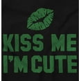 thumbnail image 2 of Kiss Me I'm Cute Saint Patricks Day Women's Long Sleeve T Shirt Brisco Brands S, 2 of 6