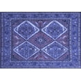 thumbnail image 1 of Ahgly Company Machine Washable Indoor Rectangle Persian Blue Traditional Area Rugs, 5' x 8', 1 of 4