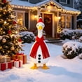 thumbnail image 4 of AZXY Christmas Porch Goose Outfit, 23‑Inch Goose Costume for Porch Goose, Goose Clothes for Cement Plastic Lawn Goose Statue, Goose Clothing Accessory, Christmas Decor for Yard Lawn Patio Garden, 4 of 8
