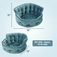 thumbnail image 5 of Precious Tails Ultra Plush Mini Tufted Velvet Round Cuddler Dog Cat Pet Bed - Small, 5 of 7