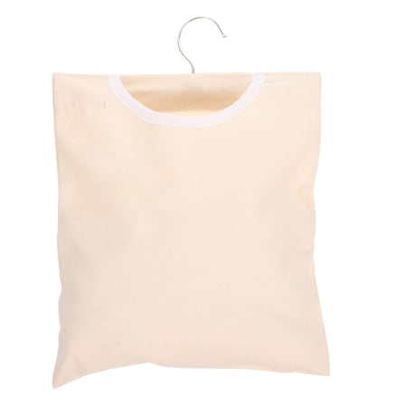 Homoyoyo Hanging Clothespin Bag with Rotatable Hook, Beige Laundry Organizer for Home, and Convenient Storage Solution