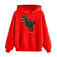 thumbnail image 6 of Baby Boys Hoodies Dinosaur Printed Drop Shoulder Outwear Trendy Spring Casual Girls and Toddlers' Pullover Hoodie Sweatshirt,A2-Red,3-4 Years, 6 of 6