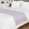 thumbnail image 4 of PAVILIA Lavender Purple Knit Throw Blanket for Couch, Twin Bed, Soft Knitted Farmhouse Sofa Throw for Living Room, Lightweight Decorative Summer Blanket for Chair, Outdoor Textured Boho Blanket, 60x80, 4 of 9