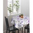 thumbnail image 4 of Purple Spring Floral Suqare Tablecloth - 60 x 60 Inch, Pastoral Botanical Watercolor Waterproof & StainResistant Tablecloth, Washable Oil-proof Table Cover for Dining/Party/Wedding/Camping/Buffet, 4 of 9