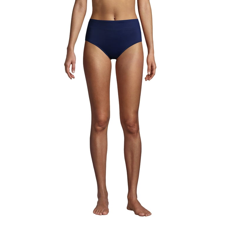 Lands' End Women's Petite Tummy Control High Waisted Bikini Swim