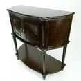thumbnail image 4 of Charming Floral Console 35Wx15Dx34.5"H wooden demilune brown cabinet, 4 of 8