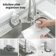 thumbnail image 3 of Bxaolu Silicone Bathroom Tray, Kitchen Sink Soap Sponge Tray Self Draining Soap Holder for Bathroom Caddy Organizer for Dish Soap Bottle,Soap Dispenser, 2Pack, Gray, 3 of 7