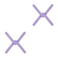 thumbnail image 4 of Inteprter Alfombrilla resistente al calor Aislamiento cruzado de comedor Mantel individual Posavasos Plegable Púrpura Violeta 2piezas Inteprter CBP193196, 4 of 6