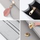 thumbnail image 3 of Cartera de cuero para mujer, monedero grande, porta chequera con colgante de hoja con cremallera, tarjetero, bolsillo para teléfono, 3 of 5