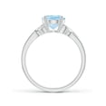 thumbnail image 2 of Angara Natural 1.5 Ct. Aquamarine Solitaire Ring in 14K White Gold for Women (Ring Size: 3.5), 2 of 10