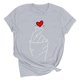 thumbnail image 5 of RKSTN Valentine Gifts Women's Valentine's Day T Shirts Oversized Crewneck Valentines Graphic Print Short Sleeve Shirt Womens Casual Solid Round Neck Plus Size Loose Fits Tee Top Summer Clothes, 5 of 7