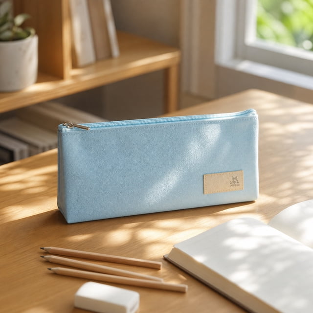 Extended Pencil Case Stylish Solid Color Dirt Large Capacity Suitable For Elementary School Students
