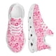 thumbnail image 1 of Zapatillas deportivas para correr con lazo rosa para concientización sobre el cáncer de mama para mujer, zapatillas transpirables de malla de aire para caminar., 1 of 6