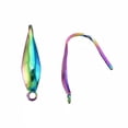thumbnail image 3 of 316 Stainless Steel Earring Hooks Ear Wire with Vertical Loop Rainbow Color 19~21x4.5mm Hole: 1.4mm Pin: 0.8mm, 3 of 4
