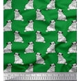 thumbnail image 1 of Soimoi Poly Georgette Fabric Pug Dog Printed Fabric 1 Yard 42 Inch Wide, 1 of 3