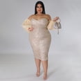thumbnail image 2 of AURA Sequin Bodycon Dress Women Long Sleeve Sexy Party Club Evening Dress, 2 of 7