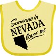 thumbnail image 3 of Inktastic Someone in Nevada Loves Me Boys or Girls Baby Bib, 3 of 4