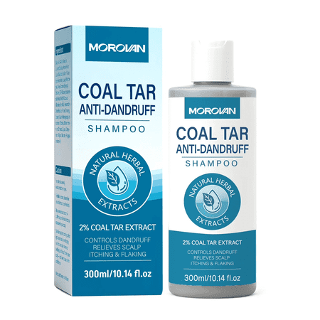 Coal Tar Anti Dandruff Shampoo Scalp Care for Itchy Flaky Skin Oil Control Hair Cleanser 10.14 fl oz