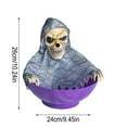thumbnail image 2 of YingYouFu Animated Halloween Skull Candy Bowl with Motion Activated Skeleton Hand - LED Light & Sound Effects - Spooky Party Decor - Large Capacity Resin Bowl, D, 2 of 2