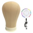 thumbnail image 4 of Milaget Mannequin Head Accessory Portable Wig Head Stand for Drying Making Hair Hats 21 Inch, 4 of 9