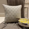 thumbnail image 3 of The HomeCentric Designer Throw Pillow covers Silver & Grey 14"x14" (35x35 cm) Jacquard Pearl, Crystal Pillowcases For Sofa Chouch, Hotels, living, Bed Room, Geometric Contemporary - Jeweled Lucia, 3 of 9