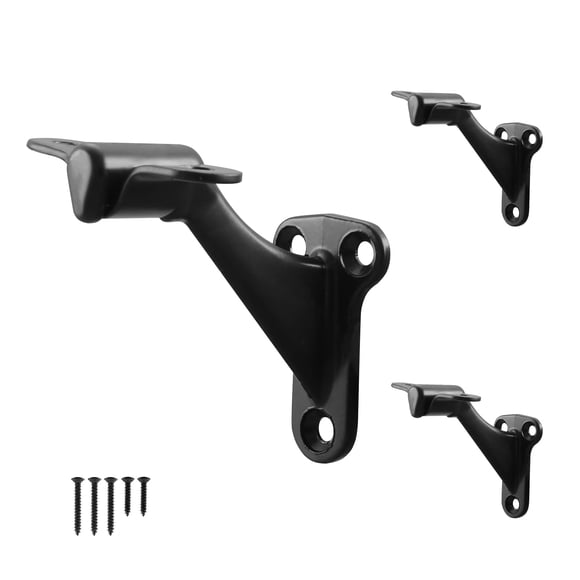 HOME MASTER HARDWARE Handrail Stair Brackets 3" Heavy Duty Support Hardware for Stairways, Home or Office Staircase Hand Rail Bracket with Screws, Oi