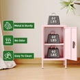 thumbnail image 6 of Eleanor Grace 24.4" H Metal Locker Storage Cabinet with 1 Doors, Locker Nightstand with Adjustable Leveling Foot and Adjustable Shelves,Small Lockers for Home, Office, Assembly Required, Pink, 6 of 8