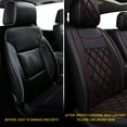 thumbnail image 4 of Full Set Leather Car Seat Cover for 07-23 Silverado and Sierra 1500 2500HD 3500HD & Carbon Fiber Universal Car Steering Wheel Booster Cover Non-Slip Accessories, 4 of 10