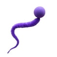 thumbnail image 2 of SugarBloom Colorful Ball Star Cat Toy - Empty Ball with Tail Caterpillar Pet Supplies, Grinding & Rolling Ball for Cats, Interactive Play Toy,Purple, 2 of 3