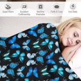 thumbnail image 2 of Butterfly Throw Blanket Beautiful Blue Butterfly Blanket Ultra Soft Flannel Butterflies Lightweight Cozy Blankets Gifts for Bed Couch Sofa Kids Adults 60"X50", 2 of 6